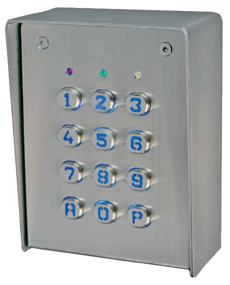 teclado autónomo para control de accesos en superficie